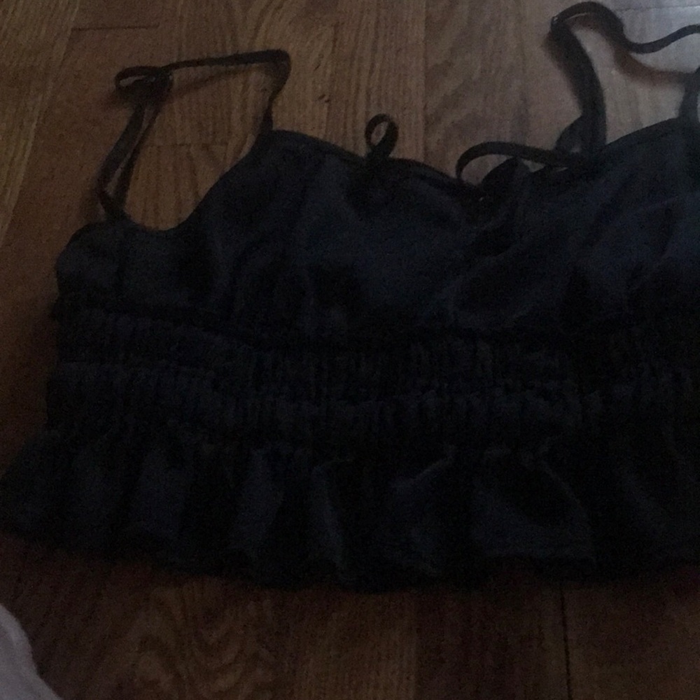 Black flowy top